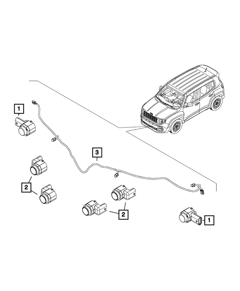 Genuine Mopar Park Assist Sensor 52112205AA
