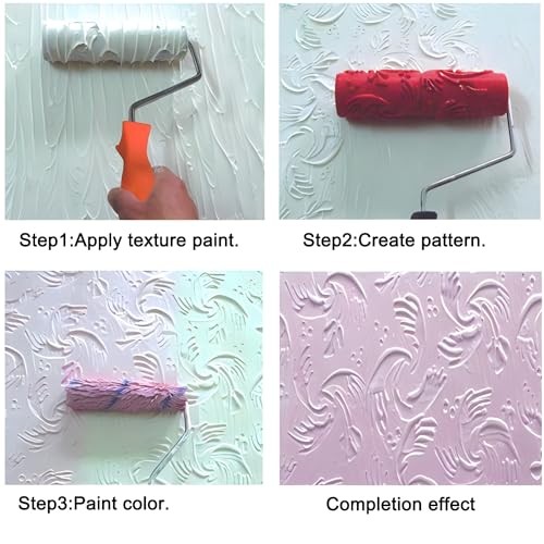 7"DIY Patterned Paint Roller | Decorative Art Texture Roller | Embossing BK096R