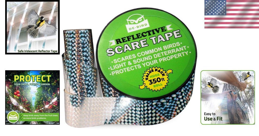 Versatile 350 ft Scare Tape for Effective Bird Control – Safe & Durable Solution