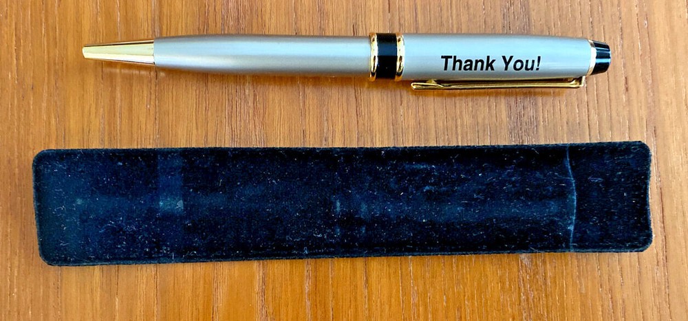 Nice, Smooth-Writing, Fancy Ball Point Pen, With Protective Sleeve