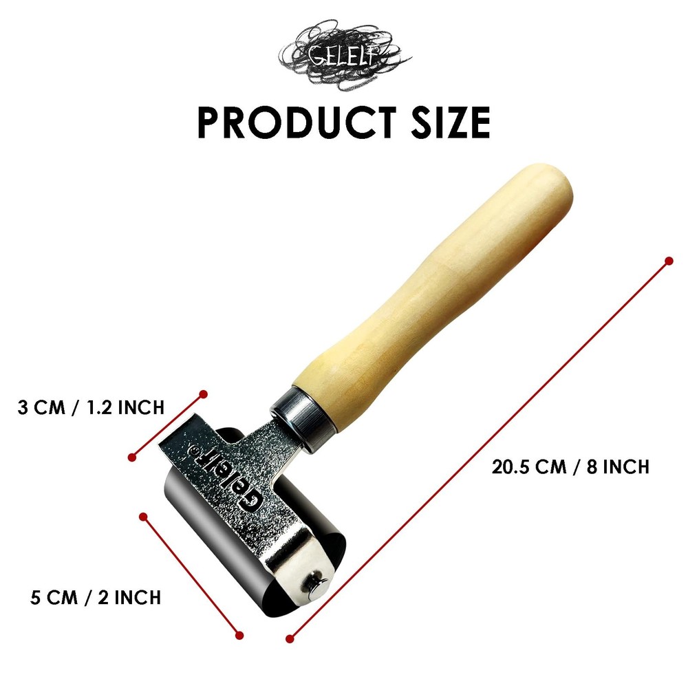 Smooth Peeling Brayer Roller - Wood Hand Roller Rollers Ink Roller Tape Rolle...