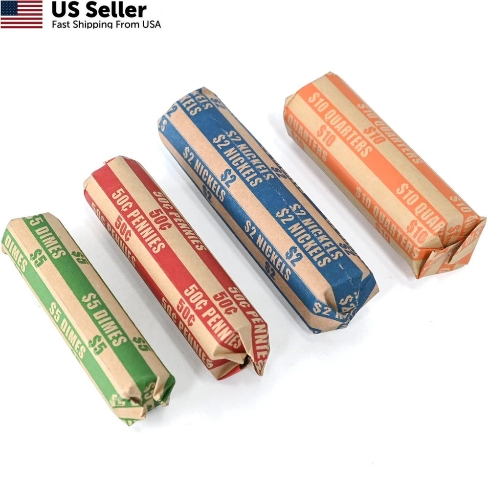 DGBDPACK 1000 Assorted Flat Coin Wrappers, 300 1000 Assorted, Color Mixing