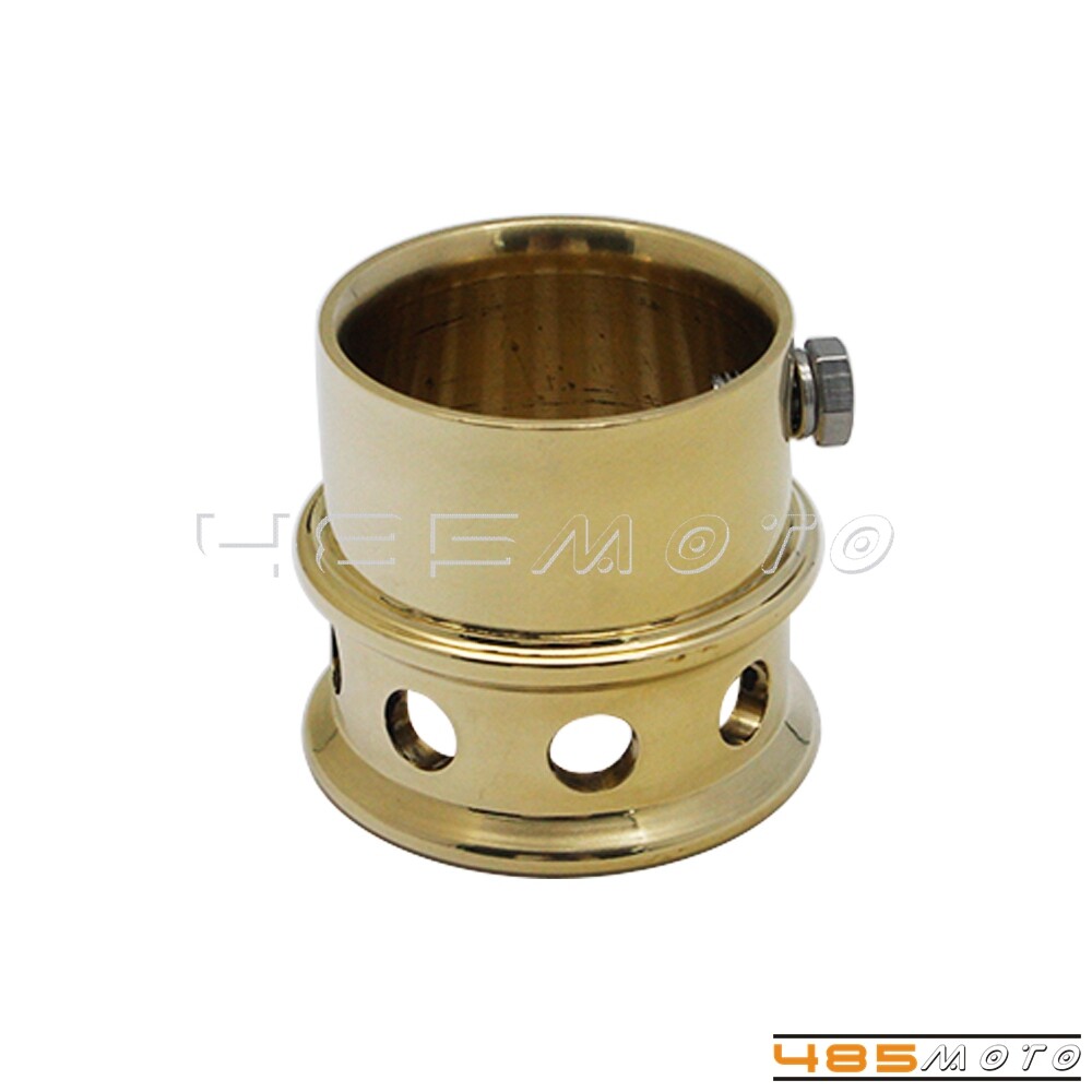Motorcycle 2" Inch Brass Solid Drilled Exhaust Tips For Harley Chopper Bobber