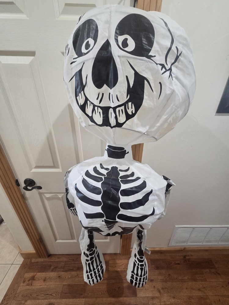 Large White Hanging Skeleton Halloween Decoration