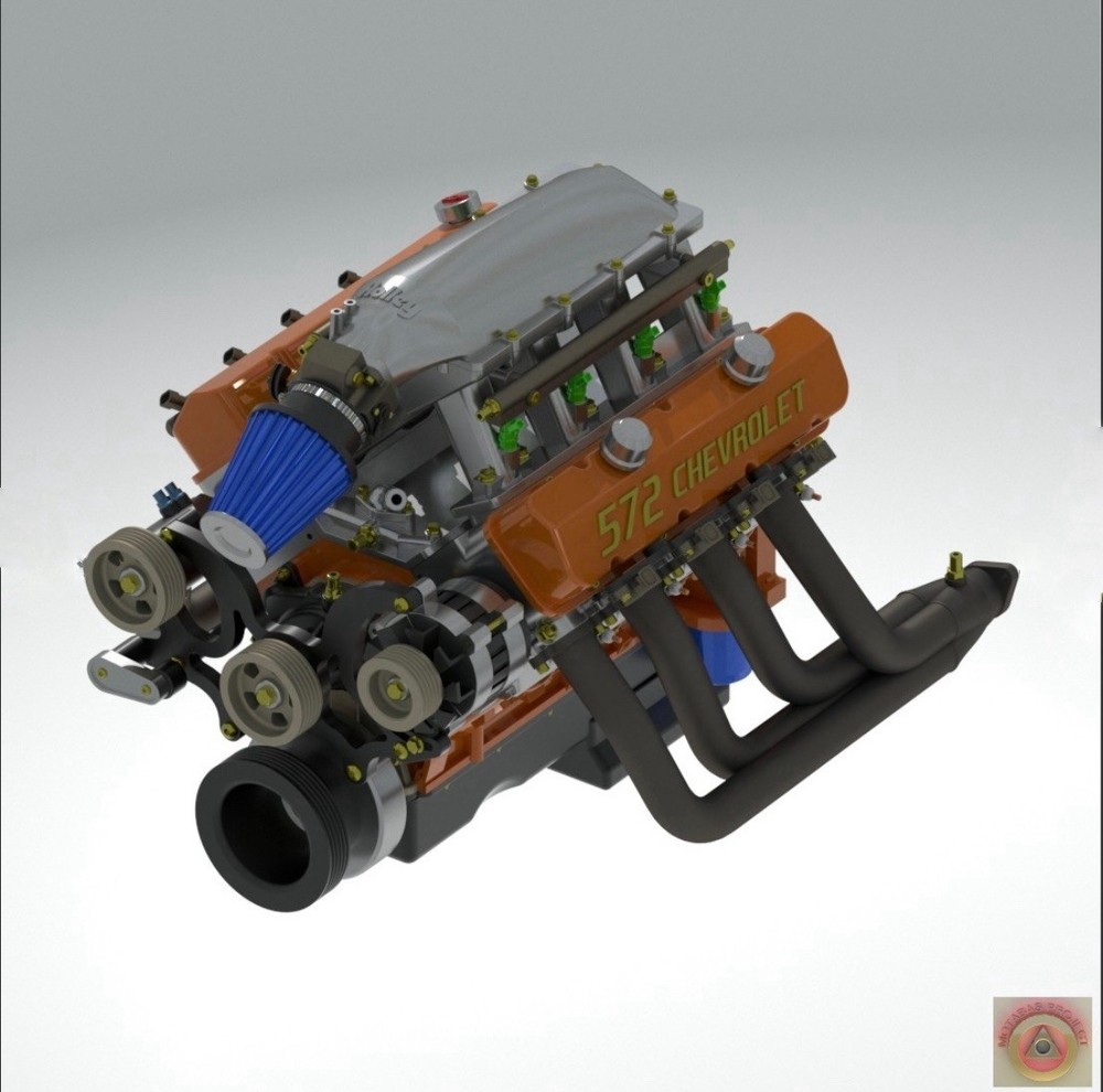 Chevy Big Block 572 - COPO Engine 1/25 And TRANSM