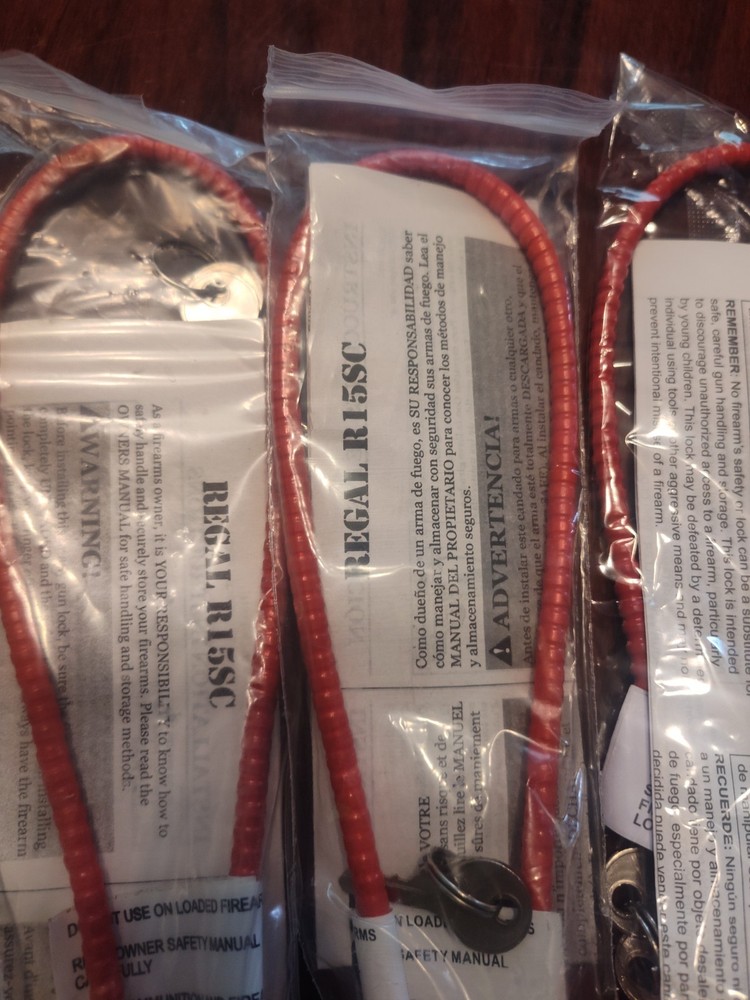 5 Safety Cables/Locks- with Keys