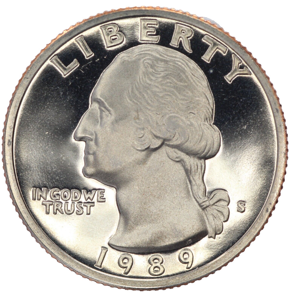 1989 S CLAD Proof Washington Quarter UNCIRCULATED