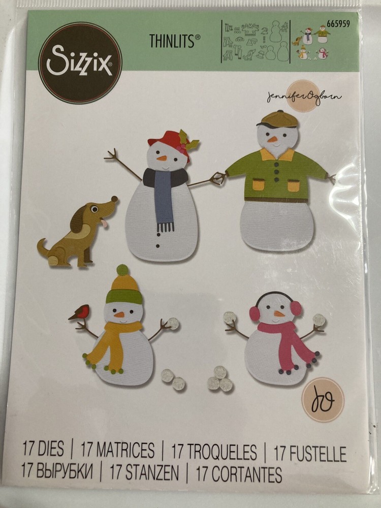 Sizzix Thinlits Dies By Jennifer Ogborn 17/Pkg-Snow Family -665959