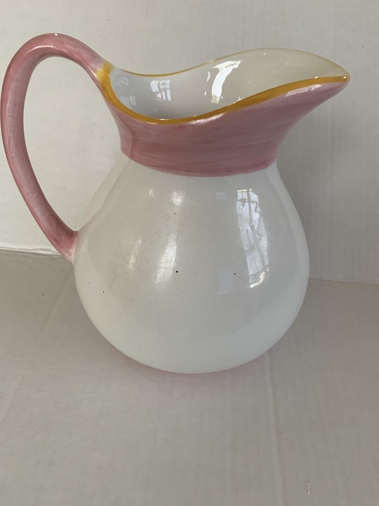 Vintage White & Pink Easter Pitcher Easter Decoration