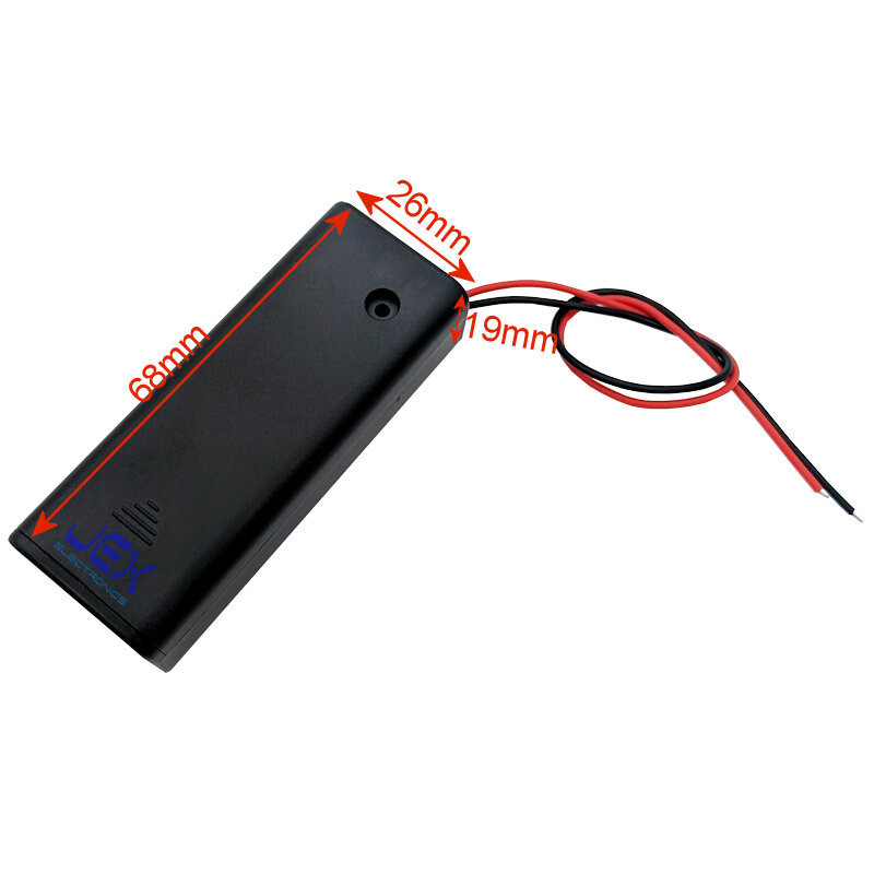 Single/1X AA DIY Battery Holder Case Box 3V With Power Switch & Bare Wire Ends