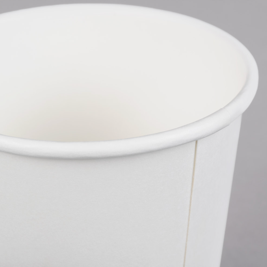 2000-Pack 8 oz. White Plain Paper Disposable Hot Beverage Coffee Cups Bulk NEW