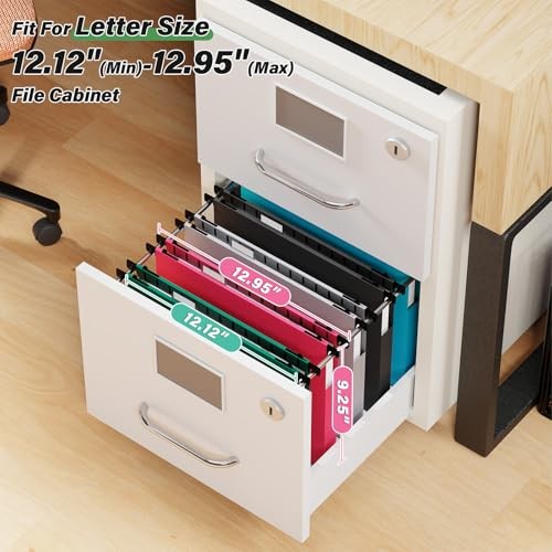 Extra Capacity Plastic Hanging File Folders,1" Assorted Color With Side