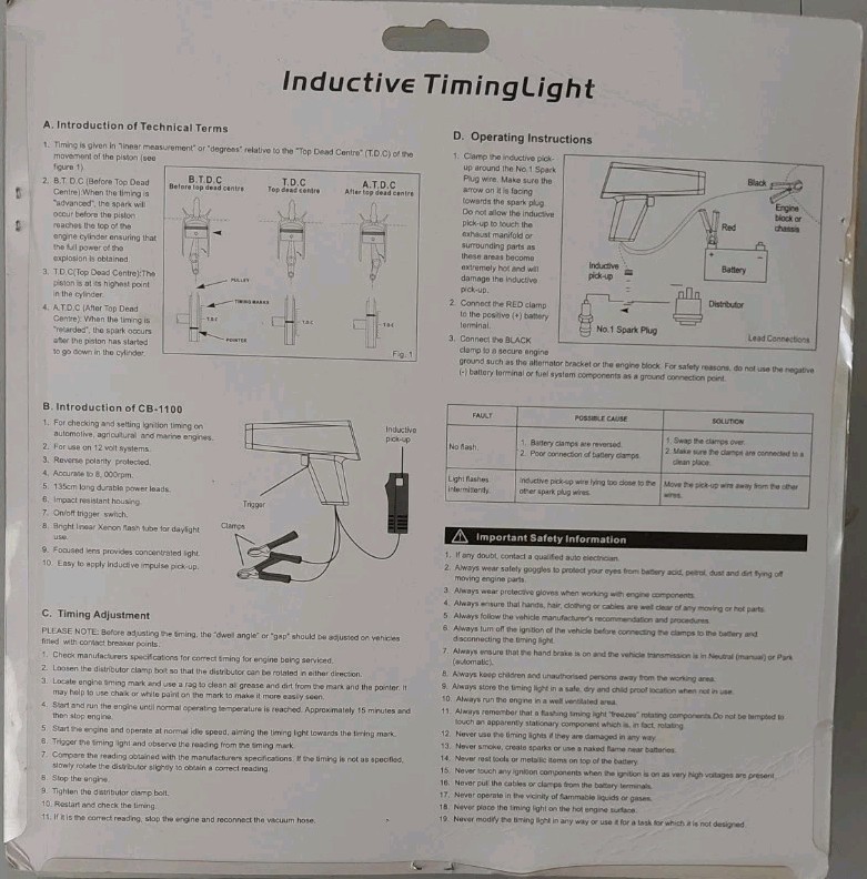 Inductive Timing Light CB-1100