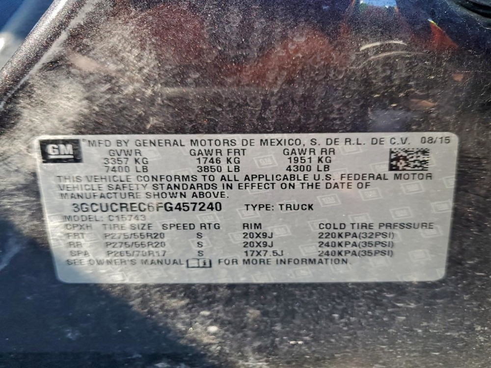 SILVRDO15 2015 Speedometer 3796056