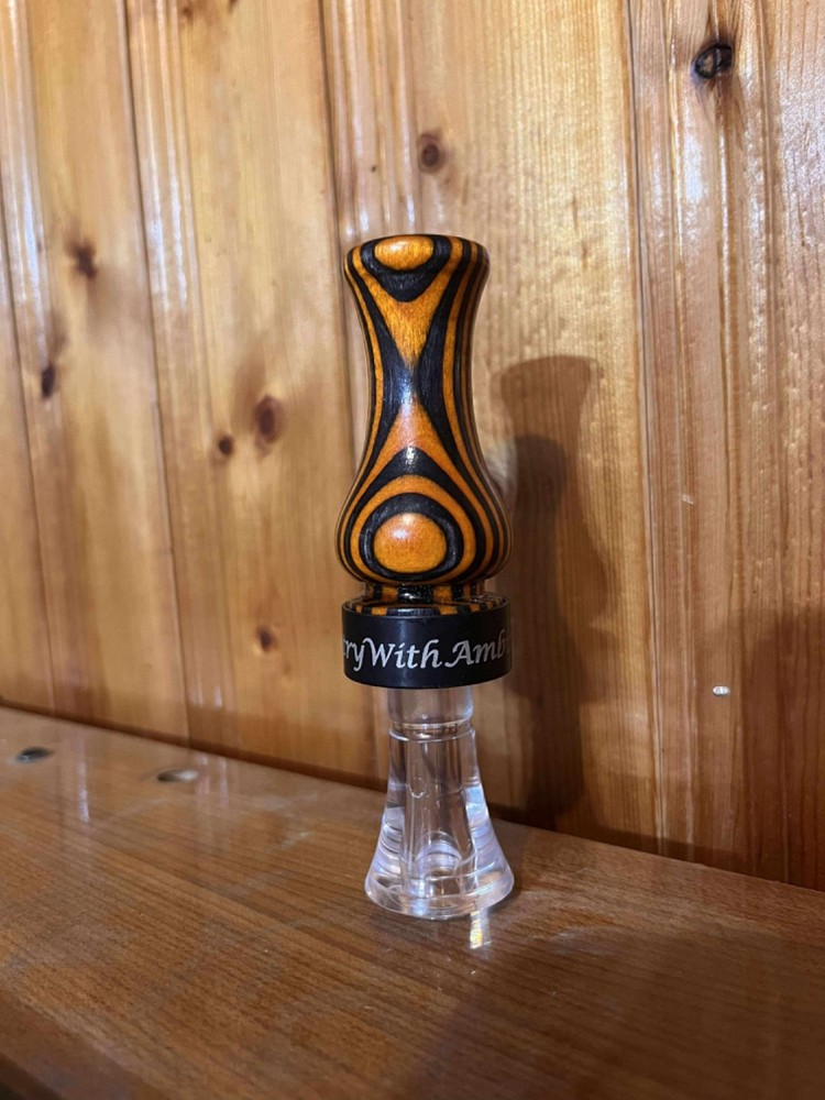 CWA  Orange Laminated Duck Call Double Reed