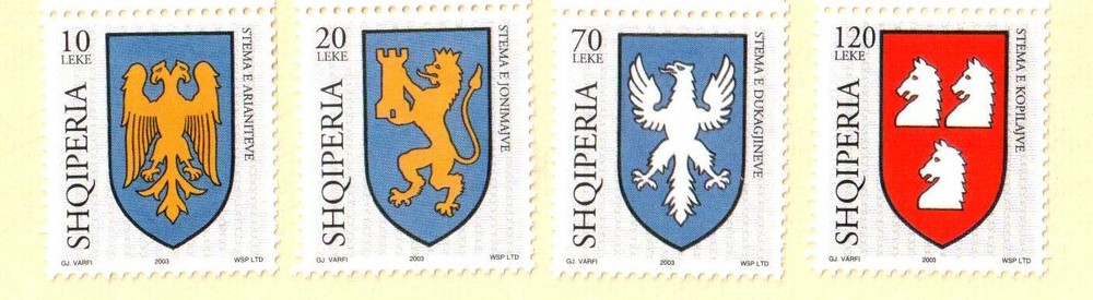 Albania stamps 2003. HERALDIC. Set MNH