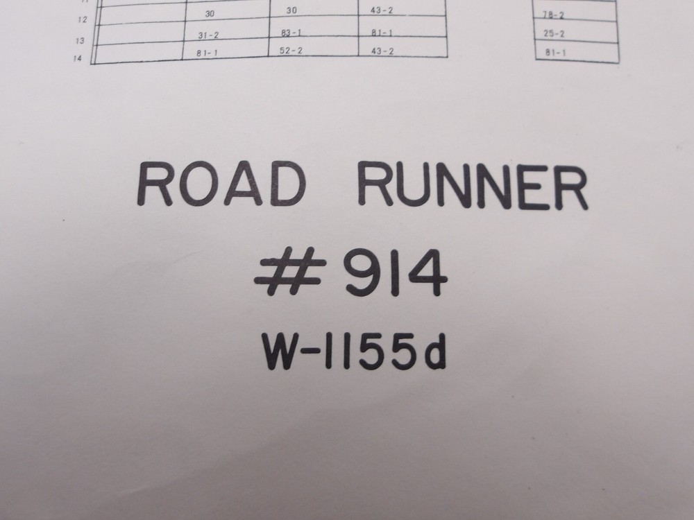 Bally: Road Runner -Schematic