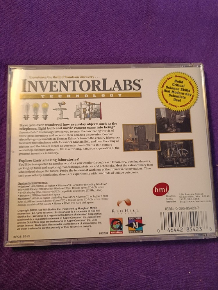 Inventor Labs: Technology PC MAC CD famous Inventors Labs Hidden Object Game