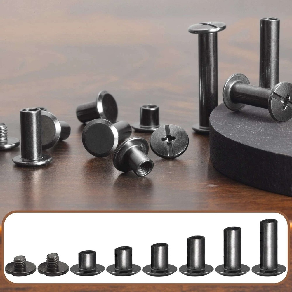 For DIY Leather Working 6 sizes Chicago Screws Leather Working Rivet Kit