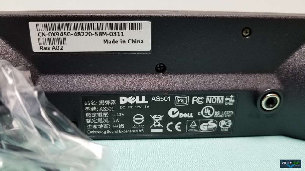 DELL Multimedia Speaker System AS501PA NEW Open box