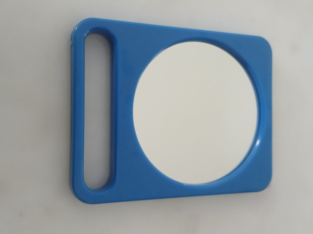 Vintage Mini Goody Mirror, Regular/magnifying 1984, #1411 Blue