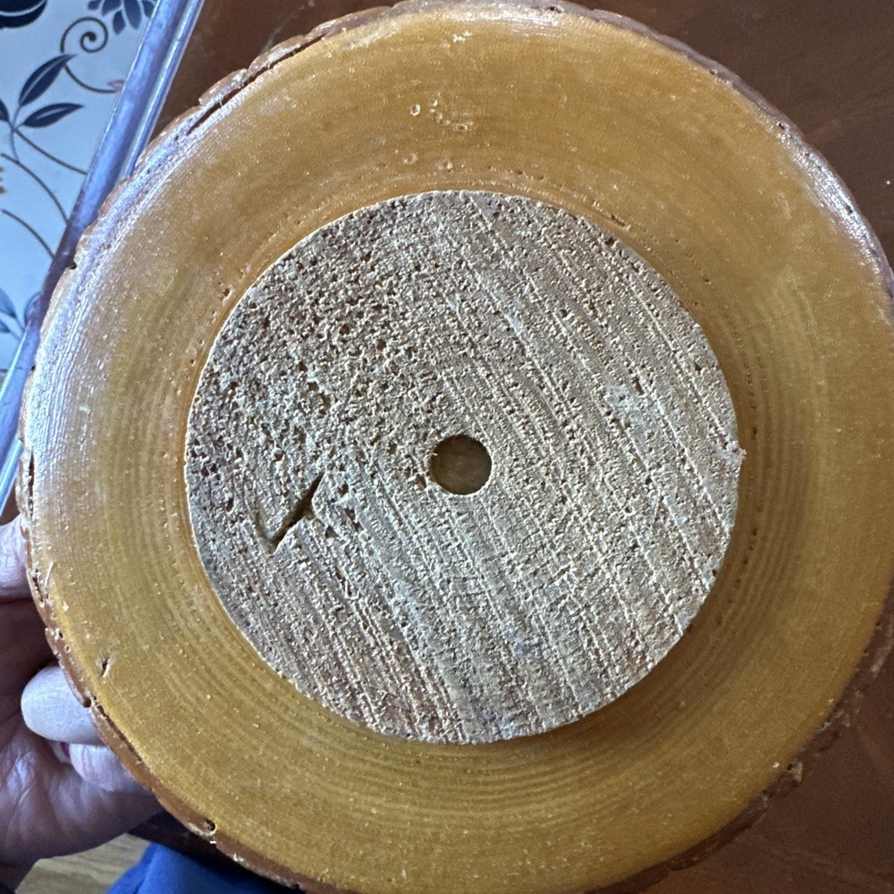 vintage rustic wood nut bowl w/nutcracker 3 picks