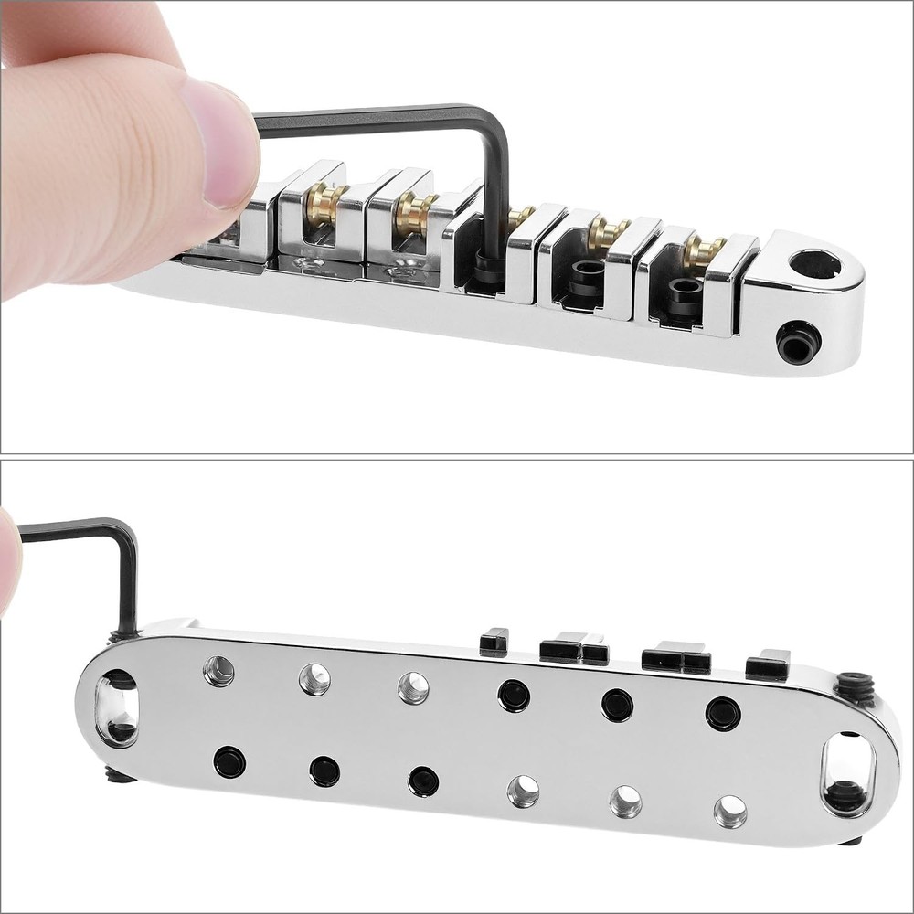 QWORK ABR-1 Tune-o-matic Bridge Roller Saddle Bridge, Tailpiece Bridge