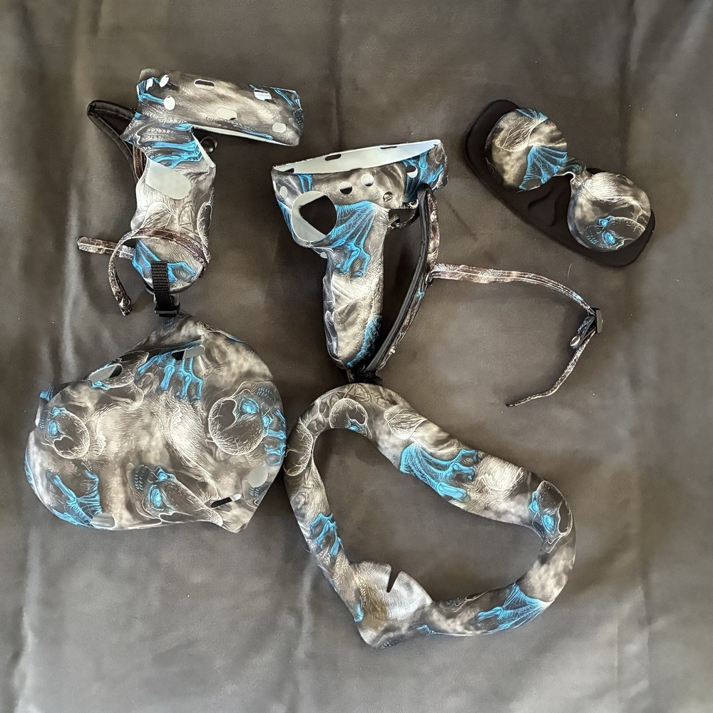 Silicone Cover Shell for Oculus VR - Black and Blue Skeletons Pattern