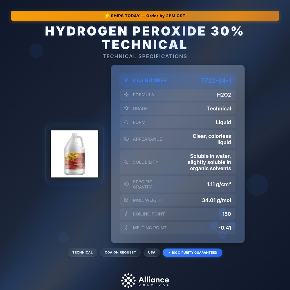 Hydrogen Peroxide 30% Technical - 1 Gallon