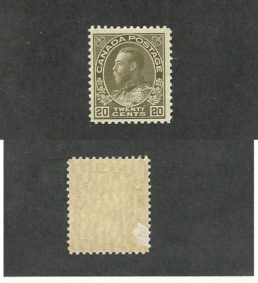 Canada, Postage Stamp, #119 Tiny Thin Mint, 1925