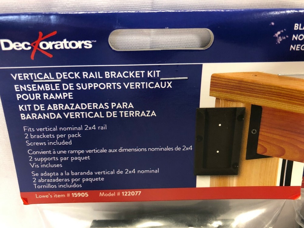Deckorators Black Plastic Post Connector 2-Pack ea Total 4