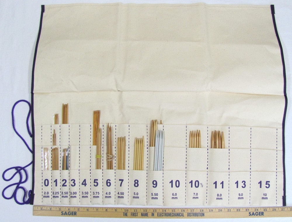 Doublepoints By Circular Solution Heavy Duty Canvas Carry/Hang Case w/Needles