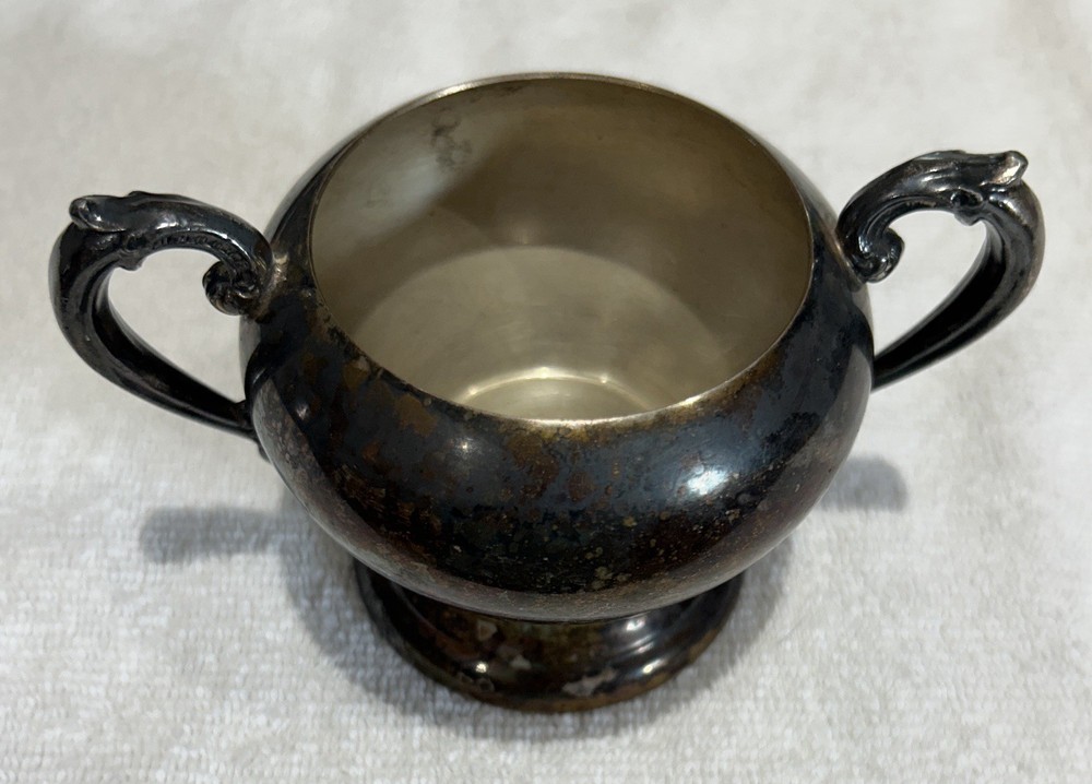 Silver Tone Sugar Bowl No Lid