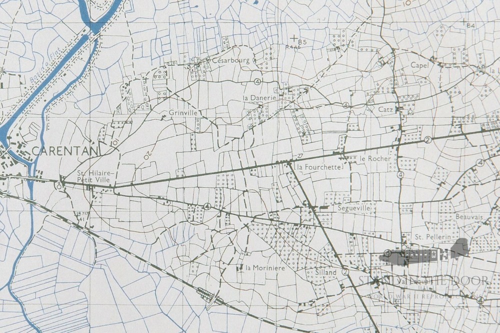 WW2 Normandy D-Day map 4 Isigny
