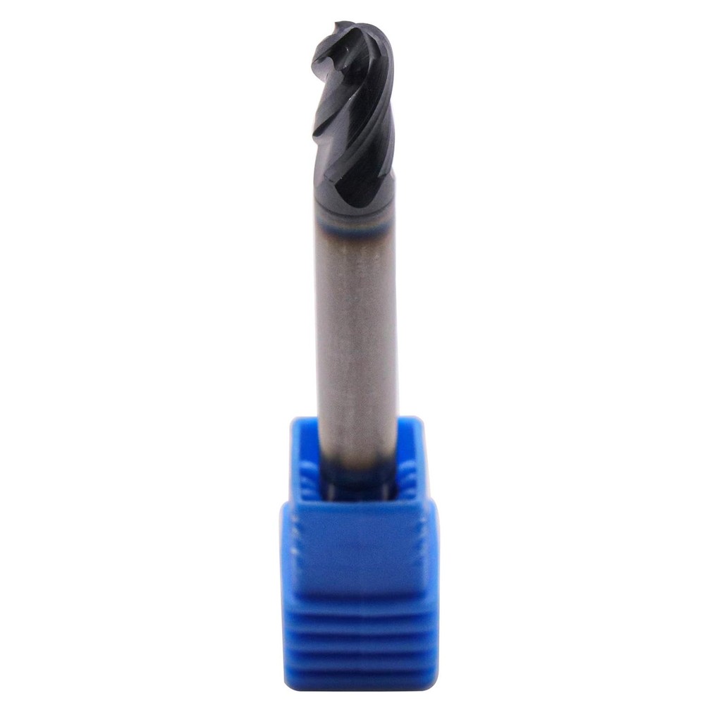 1/4" Solid Carbide Ball Nose End Mill - Double End - AlTiN Coated, 4 Flute, 3...