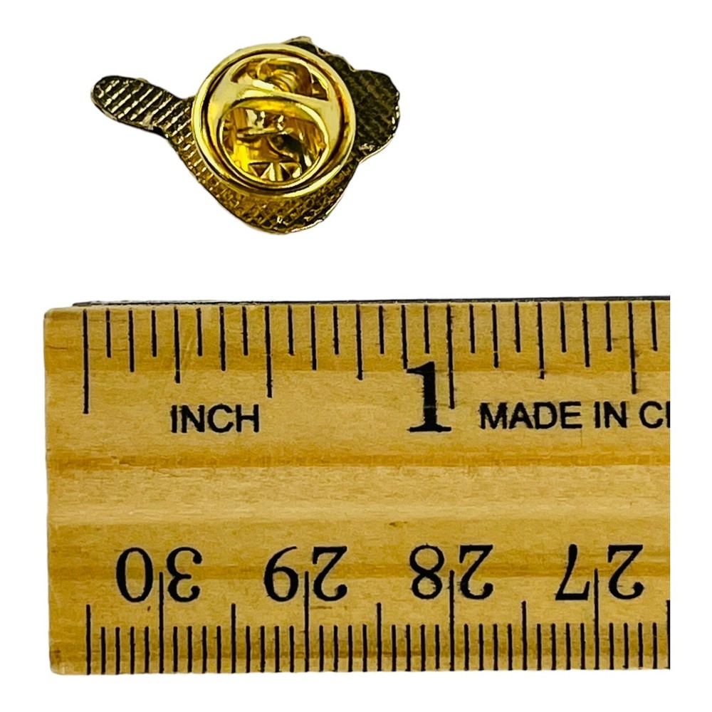 Vintage Beaver Lapel Hat Pin Gift