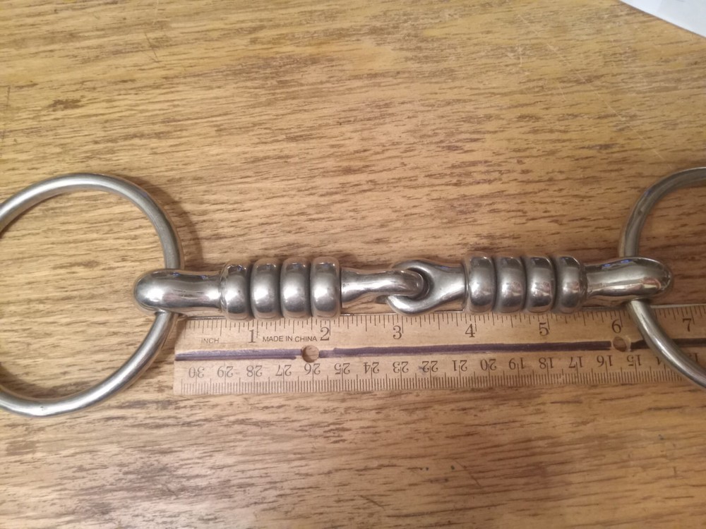 Loose ring Snaffle Bit stainless rollers 6 in mouth