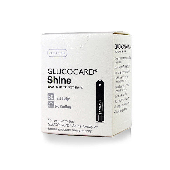 Arkray GLUCOCARD Shine Blood Glucose Test Strips No Coding 0.5 µL Sample 50 Ct