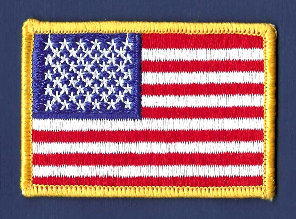 UNITED STATES Flag Gold Border Patch