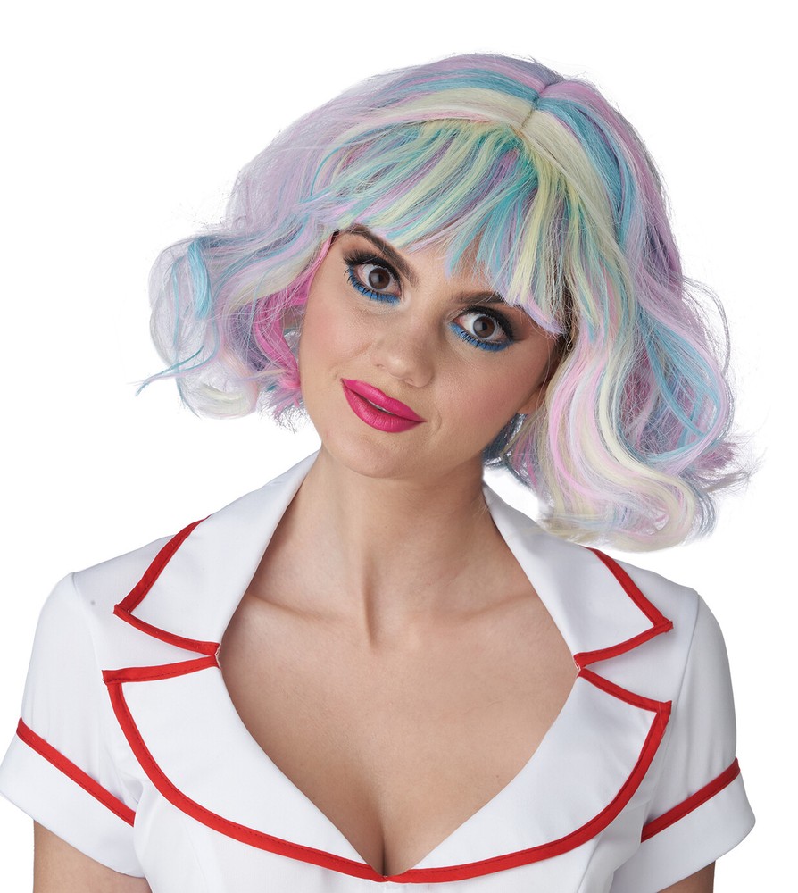 ROCK ANIME PASTEL RAINBOW WIG