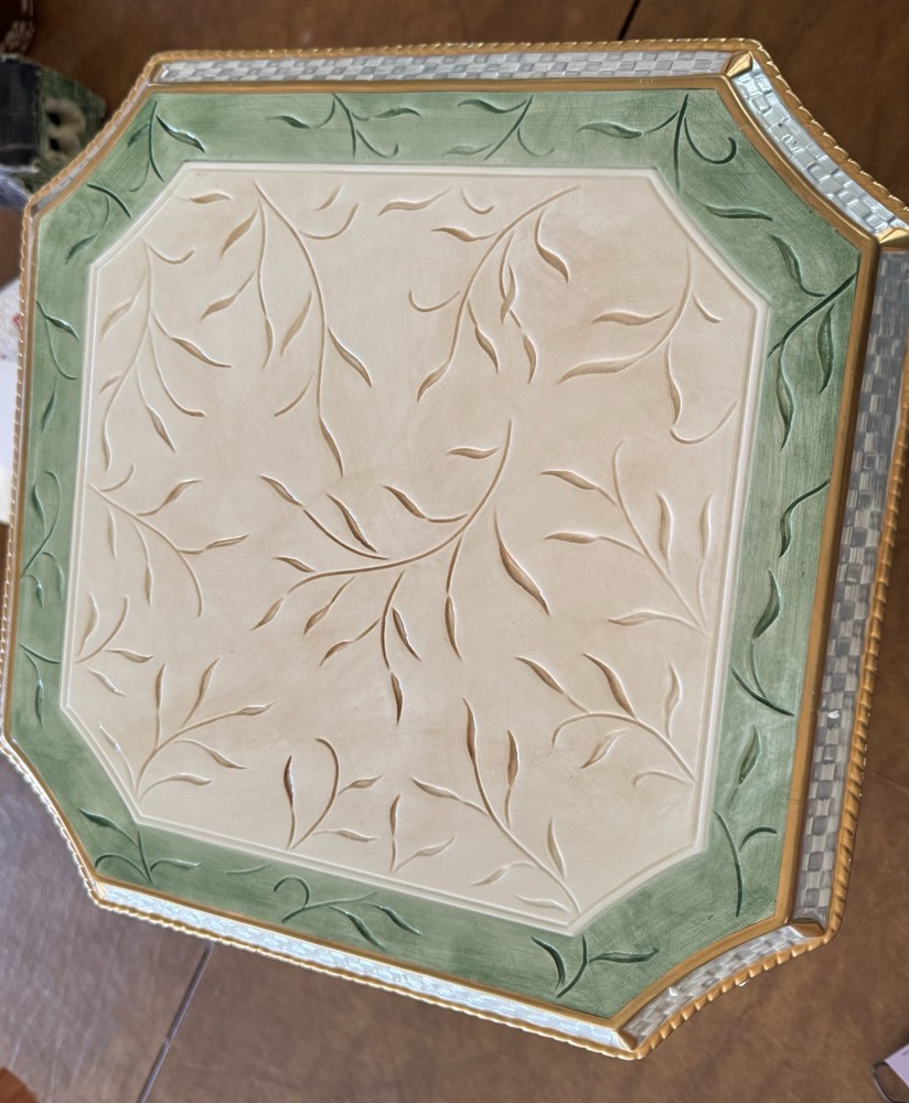 Fitz & Floyd Pedestal Cake Stand Vintage Gregorian Collection