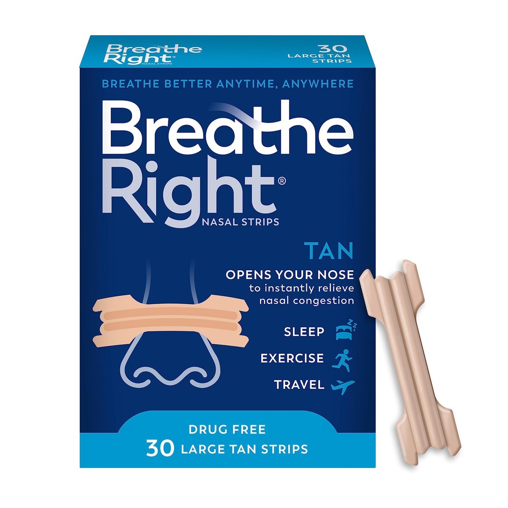Nasal Strips, Large, Tan, 30 ct
