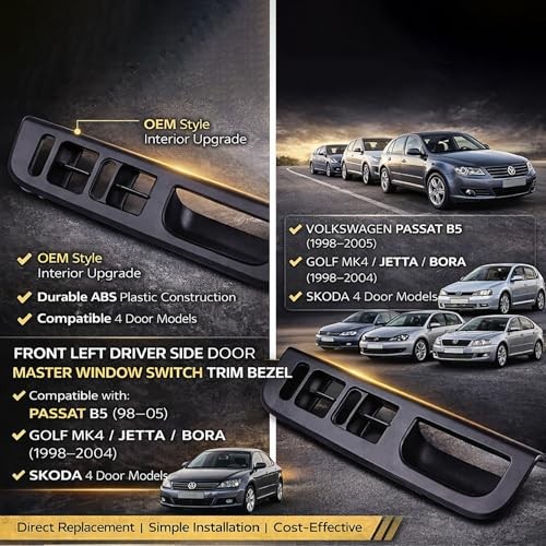 Window Switch Driver Side, Front Left Door Master Window Switch Trim Bezel Compa