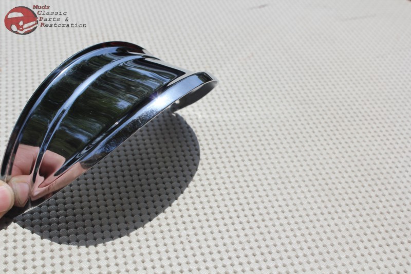 5" Custom Headlight Headlamp Visors Chrome 4 Half Moons and 4 Visors