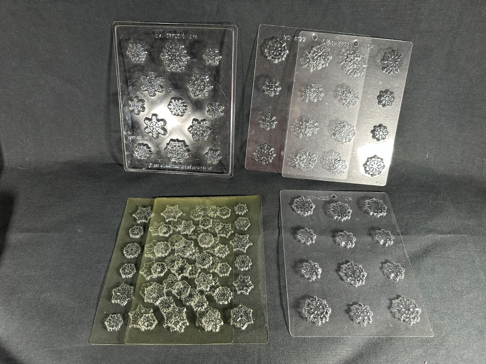 Candy Chocolate Molds Snowflakes x6
