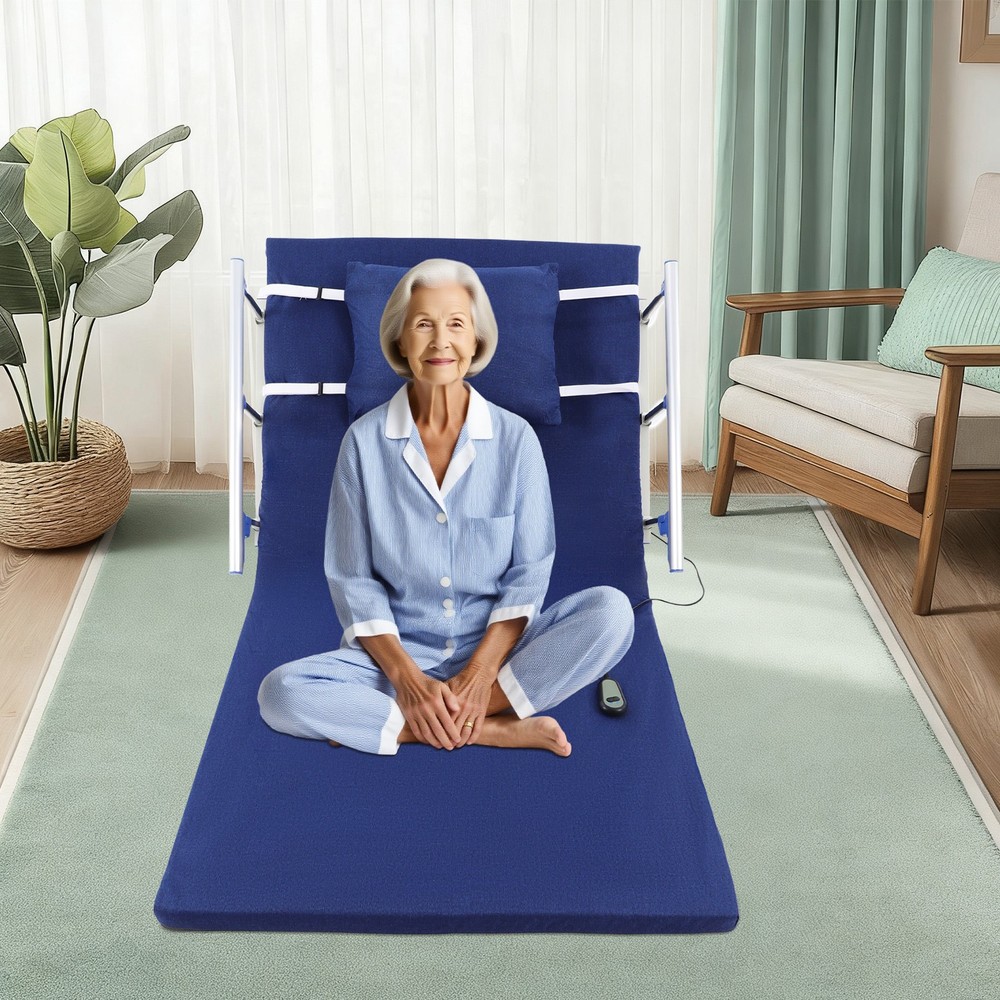 Electric Lifting Bed Backrest Adjustable Mattress Back Support w/ Remote Control