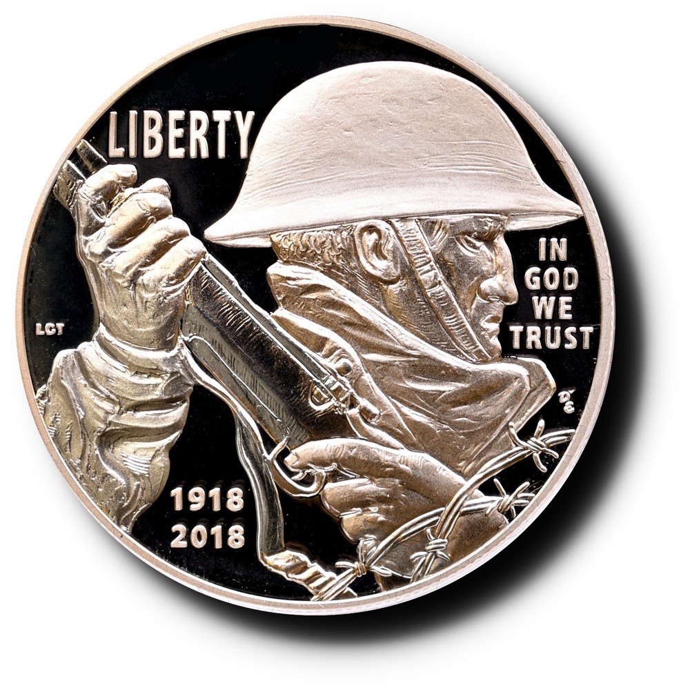 2018 P World War I Centennial Proof Silver Dollar In OGP