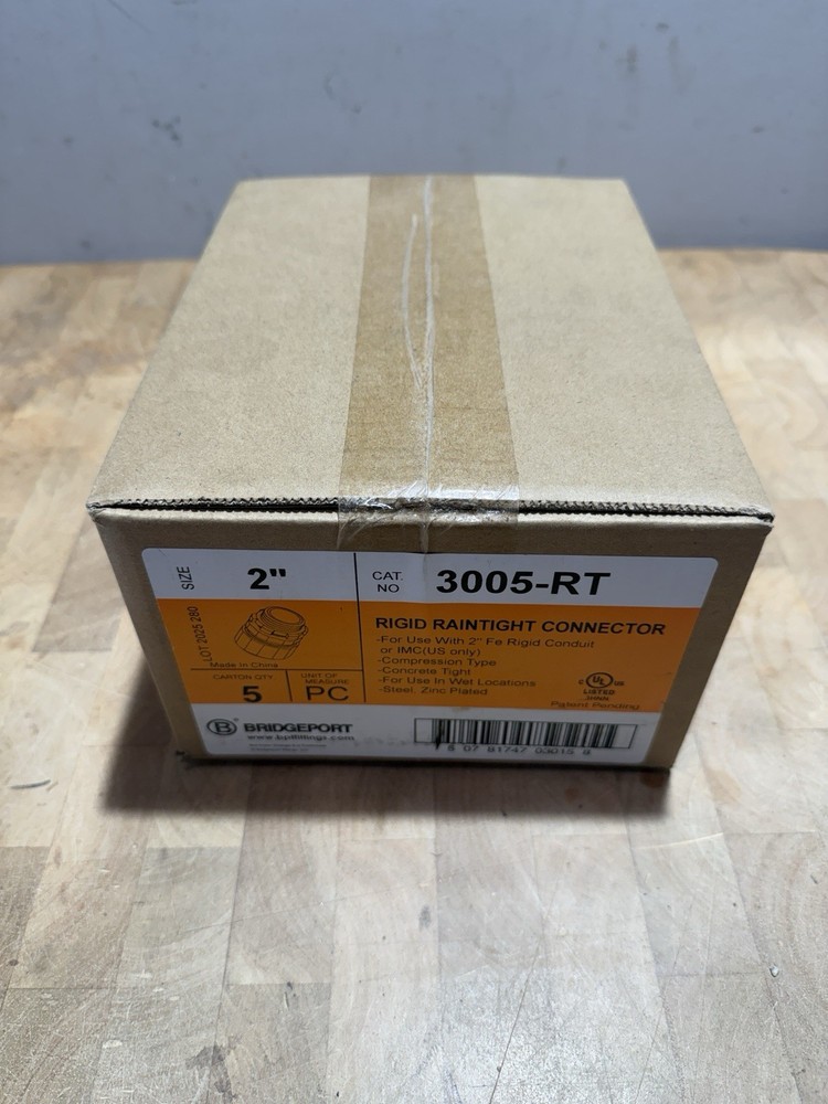 5 Pk 2" Compression Connector Type Rigid/Intermediate (IMC) Rain Concrete Tight