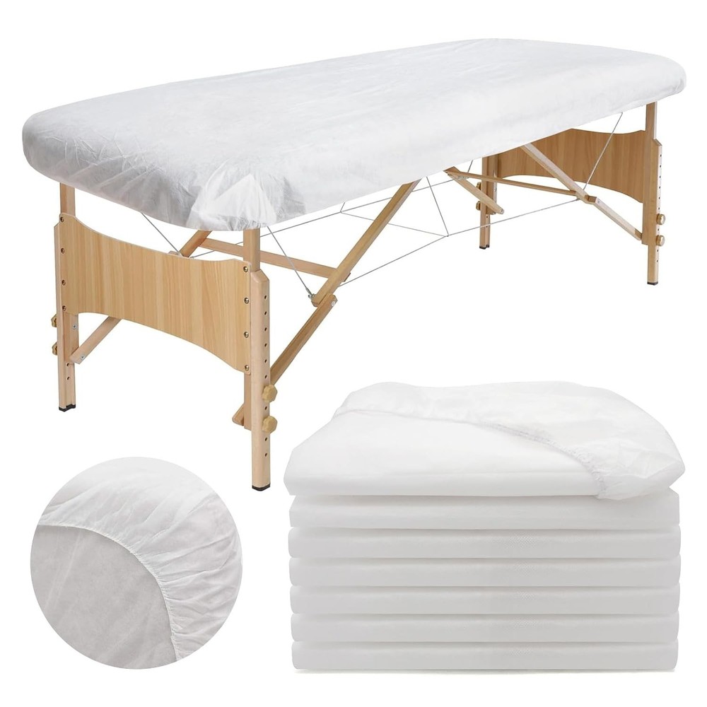 30PCS Disposable Fitted Massage Table Sheets, Heavy Duty Elastic Disposable