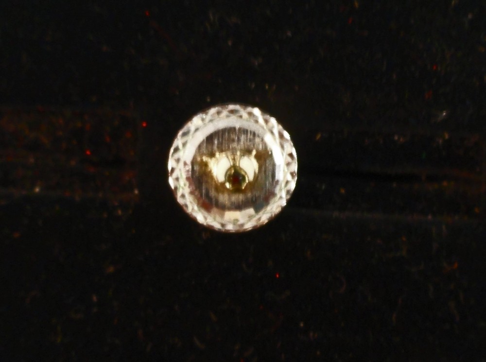 SHRINER TIE TACK :  SHRINE LOGO with RUBY & DIAMOND CUT BORDER